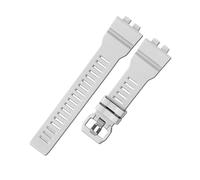 POYNMRE Bracelet de rechange en résine et caoutchouc silicone for montre Casio GBA-800 GMA-B800, étanche, compatible avec les modèles for hommes(White)