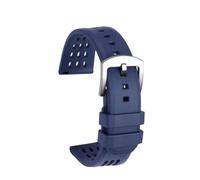 POYNMRE Bracelet en caoutchouc fluoré 20 mm 22 mm compatible avec Citizen Compatible avec la montre Seiko CA0695 AO9003 CA4500 Sao Orange BM8475 Bracelet de montre de sport étanche(Blue-silver,22mm)