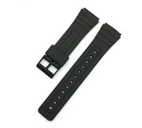 POYNMRE Bracelet en caoutchouc silicone 12/14/16/18/20/22 mm, compatible avec Casio W800H A158/168 AE1200/1300 F91W F84, accessoires for montres hommes et femmes(Black-black,12mm)