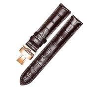POYNMRE Bracelet en cuir compatible avec la montre Tissot Le Locle T41 T006 PRC200, bracelet de montre 1853 for homme(Brownroseclasp,19mm)