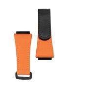 POYNMRE Bracelet en cuir, compatible avec les bracelets en nylon Richard Mille, RM50/53 for homme, tournevis 4 étoiles 5 étoiles, 25 mm(Orange black)