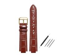 POYNMRE Bracelet en cuir convexe compatible avec Maserati Trident R8821108039 R8821108038 21 x 18 mm 24 x 18 mm Noir Bleu Marron Bracelet homme(Brown gold clasp,21x18mm)