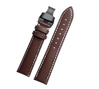 POYNMRE Bracelet en cuir de vache 20 mm 21 mm 22 mm compatible avec les séries Longines Pioneer Machinery L3.810/L3.820 Tudor Citizen Bracelet de montre en cuir uni for homme(Brown-black B,20mm)