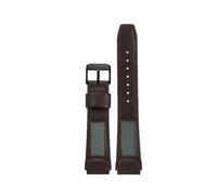 POYNMRE Bracelet en cuir de vache souple de 16 mm compatible avec Casio DW5600 DW-5600 GW-5000 5035 GW-M5610 GW-B5600 DW6900 GA2100 GA-2100 Series Bracelet de montre en cuir de veau(Brown-black A)