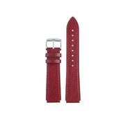 POYNMRE Bracelet en cuir vintage for montre CASIO A158W A168/F91w /AE-1200WHD/A158/A159/A169/AE1200, bracelet de vache modifié for homme(Red silver)