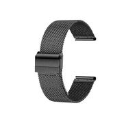 POYNMRE Bracelet en maille milanaise 20 mm compatible avec Casio MTP M305, bracelet acier inoxydable for homme et femme, MTP-M305 1183 V006 V001(A Black)
