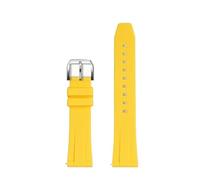 POYNMRE Bracelet en silicone à dégagement rapide compatible avec les montres TAG Heuer F1 Gulf Aquaracer Carrera Rolex Water Ghost(Yellow-silver A,21mm width)