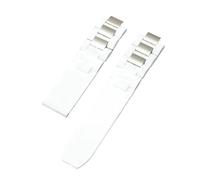 POYNMRE Bracelet en silicone convexe 20 mm x 10 mm, compatible avec la montre Cartier 21 Chronoscaph Sport, bracelet étanche W10198U2 W10197U2(White no buckle)