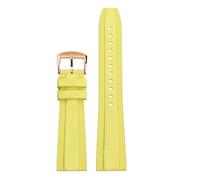 POYNMRE Bracelet universel en caoutchouc fluoré 20 mm 22 compatible avec Breitling Super Ocean Avenger, bracelet de montre sport étanche for homme(Yellow rose gold,22mm)