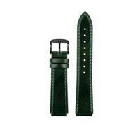 POYNMRE Compatible avec Casio AE-1200WH/1300/1000/A159/A158 AQ-S810W MRW-200H Bracelet en cuir véritable de montre rétro for hommes 18mm(Green black pin)