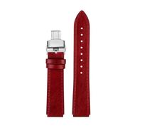 POYNMRE Compatible avec Casio AE-1200WH/1300/1000/A159/A158 AQ-S810W MRW-200H Bracelet en cuir véritable de montre rétro for hommes 18mm(Red silver B)