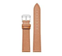 POYNMRE Compatible avec les montres Cartier Band London SOLO MUST Caleb Small Square Montre Homme Femme Bracelet en cuir de vachette Chaîne 14mm 16mm 18mm 20mm(Brown-silver,14mm-width)