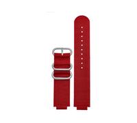 POYNMRE GBA-800 Bracelet de montre en nylon compatible avec Casio G-Shock GBA-800-1A GMA-B800 GA800 GA810 GA110 GBD-800 sport modifié 16 mm(Red silver)