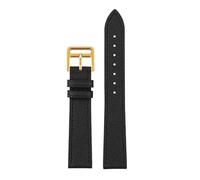 POYNMRE Genuine Leather Strap Of The Watch Is Suitable Compatible With Hermes 14mm 16mm 18mm Fashionable Comfortable Soft Cowhide Bracelet(Black gold,18mm)