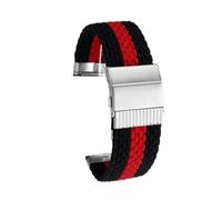 POYNMRE Nouveau bracelet en toile de nylon modifié compatible avec Casio G-SHOCK série DW-5600 DW5600 GW-B5600 GW-M5610 GA900 700 GA110 120 bracelet de montre de sport(Black red-black)