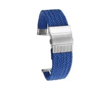 POYNMRE Nouveau bracelet en toile de nylon modifié compatible avec Casio G-SHOCK série DW-5600 DW5600 GW-B5600 GW-M5610 GA900 700 GA110 120 bracelet de montre de sport(Cold Sea Blue-silver)