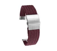 POYNMRE Nouveau bracelet en toile de nylon modifié compatible avec Casio G-SHOCK série DW-5600 DW5600 GW-B5600 GW-M5610 GA900 700 GA110 120 bracelet de montre de sport(Cherry color-silver)