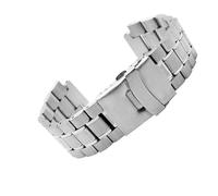 POYNMRE Stainless Steel Watchband For Men's T2N720 T2N721 TW2R55500 Watch Strap 24 * 16mm Lug End Silver Black Bracelet BAND(Silvery-A)