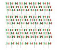 Poystng 100 pièces Cure-Dents en Papier en Bois coloré Drapeau National Pics à gâteaux décorations pour fête Sportive Desserts collations et Pied Cure-Dents Drapeau International