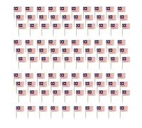 Poystng 100 pièces Cure-Dents en Papier en Bois coloré Drapeau National Pics à gâteaux décorations pour fête Sportive Desserts collations et Pied Cure-Dents Drapeau International