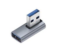 Poystng Adaptateur USB C coudé à 90 degrés en Alliage, mécanisme de Verrouillage sécurisé, de données de fiable pour Le Bureau et Les Voyages