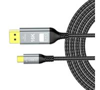 Poystng Adaptateurs de câble vidéo USB C à 2.1 pour Ordinateurs Portables et tablettes prenant en la résolution 16K 30Hz 8K 60Hz 4K, Usage Professionnel, Type C à