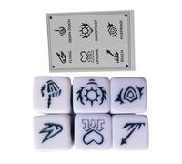 Poystng Dés à Ronds à 6 Faces, Jeu de Table à Motifs de Mots-clés, Outil d ' enseignement du comptage des mathématiques, Accessoires de Mahjong, en Acrylique