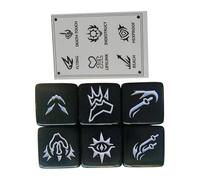 Poystng Dés à Ronds à 6 Faces, Jeu de Table à Motifs de Mots-clés, Outil d ' enseignement du comptage des mathématiques, Accessoires de Mahjong, en Acrylique