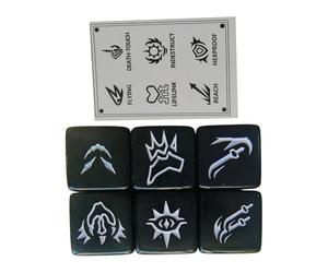 Poystng Dés à Ronds à 6 Faces, Jeu de Table à Motifs de Mots-clés, Outil d ' enseignement du comptage des mathématiques, Accessoires de Mahjong, en Acrylique