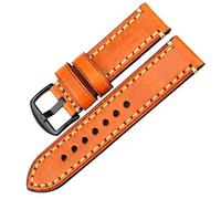Poyuad 20 mm, 22 mm, 24 mm, 26 mm, longueur 20,5 cm, bracelet en cuir pour homme, style vintage marron, accessoires universels remplaçables,26 mm