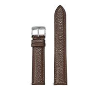 Poyuad Bracelet de montre en cuir de 20 cm de long et de 12 à 24 mm de large, avec mécanisme de dégagement rapide, convenant aux montres d'affaires pour hommes et femmes.,Brun,20 mm