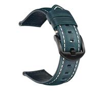 Poyuad Bracelet en cuir à dégagement rapide de 20 cm de long et 18 à 26 mm de large, avec une construction en cuir ciré vintage et une finition bronze.,18 mm