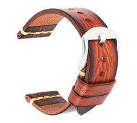 Poyuad Bracelet en cuir fait main pour homme, 20 mm/22 mm, longueur 20 cm, style vintage, avec boucle ardillon, accessoires de bracelet remplaçables,Argent brun,26 mm