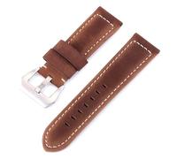 Poyuad Bracelet en cuir multicolore, 20 mm/22 mm/24 mm/26 mm, longueur 20 cm, brillant/mat, accessoire remplaçable,Marron mat,26 mm
