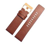 Poyuad Bracelet en cuir pour homme, 26 mm, 28 mm, 30 mm, 32 mm, longueur 20 cm, boucle ardillon élargie, style décontracté, accessoire universel interchangeable.,Rose brun clair,24 mm