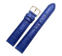 Poyuad Bracelet en cuir pour homme, largeur 12-22 mm, motif alligator, design texturé élégant, aspect raffiné,Bleu,22 mm