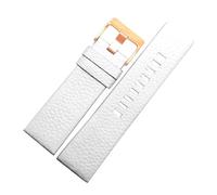 Poyuad Bracelet en cuir unisexe de 24 mm, 26 mm, 28 mm, 30 mm, longueur 20 cm, motif litchi élargi, doux et confortable, accessoires remplaçables