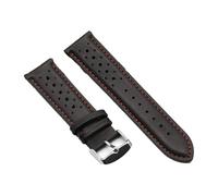 Poyuad Bracelet en cuir vintage de 19 cm de long et 18 à 24 mm de large, perforé et respirant, au design sportif,20 mm