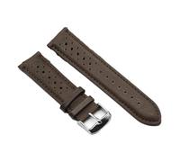 Poyuad Bracelet en cuir vintage de 19 cm de long et 18 à 24 mm de large, perforé et respirant, au design sportif,22 mm