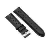 Poyuad Bracelet en cuir vintage de 19 cm de long et 18 à 24 mm de large, perforé et respirant, au design sportif,18 mm