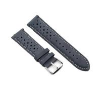 Poyuad Bracelet en cuir vintage de 19 cm de long et 18 à 24 mm de large, perforé et respirant, au design sportif,20 mm