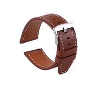 Poyuad Bracelet hybride en cuir et caoutchouc de 22 mm de large, accessoire confortable et élégant, adapté aux tenues décontractées et sportives.,Brun,22 mm