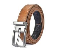 Poyuad Ceinture décontractée réglable pour homme, 80 cm, 95 cm, largeur 2,3 cm, boucle ardillon en alliage,Chocolat,95