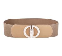 Poyuad Ceinture élastique serrée pour femmes, 65cm, 75cm, 85cm, 6cm de Large, boucle en alliage à la mode, grande taille, ceinture élastique pour robe,Kaki,65