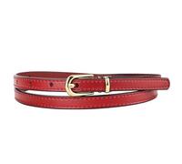 Poyuad Ceinture en cuir pour femmes d'affaires, 95cm, 105cm, 115cm, largeur 1cm, à la mode, décontractée, fine, adaptée aux jupes de costume,Rouge,115