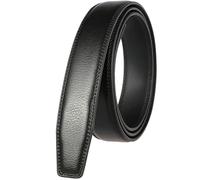 Poyuad Ceinture en cuir pour homme - Convient pour ceinture à boucle automatique - Largeur : 3 cm, Noir , 130