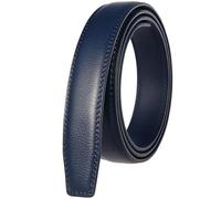 Poyuad Ceinture sans boucle pour homme - Convient pour boucle automatique - Bleu - 3 cm - Largeur : 3,1 cm, bleu, 110
