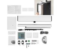 Poyujkyhr Ouvre-porte basculante automatique 50 W avec télécommande 100 kg 4 modes Ouvre-porte automatique Angle d'ouverture 120° Ferme-porte avec détection d'obstacles Silencieux 55 dB pour intérieur