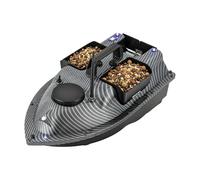 Poyujkyhr RC Bateau appât télécommandé 500 m avec double moteur, GPS de 2 kg, 16 positions de troll, étanche, batterie 2 x 5200 mAh, bateau RC GPS et retour de voiture pour rivière, lac, mer (gris)