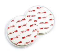Poywaze Lot de 2 disques adhésifs en acrylique transparent - 1 face adhésive pour le montage de ventouses